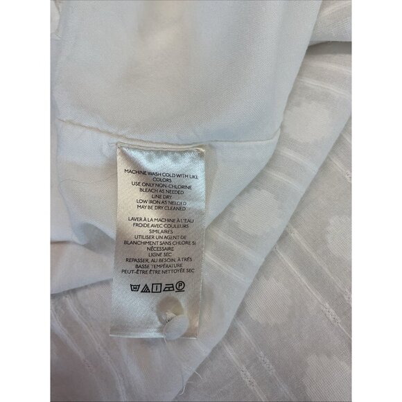 Anthropologie Peregrine MIDI Dress White Size S smocked flutter sleeve - Picture 12 of 16